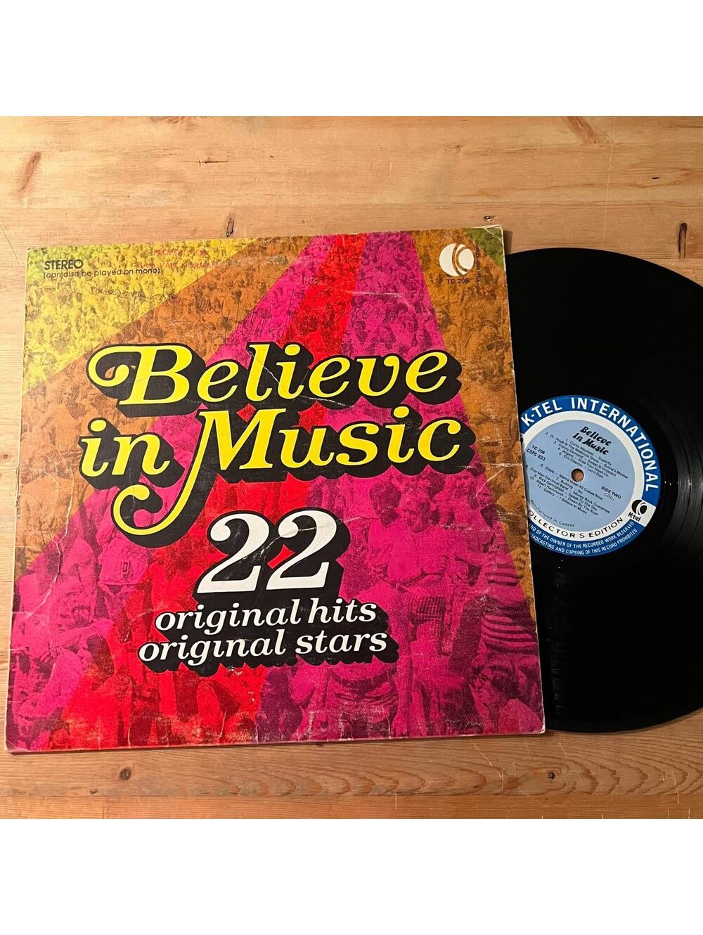 Various - Believe in Music 22 Original Hits 33rpm VG+ VR21